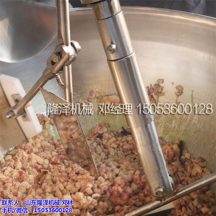 隆澤機械自動炒炸醬鍋，一鍋炒醬二三百斤